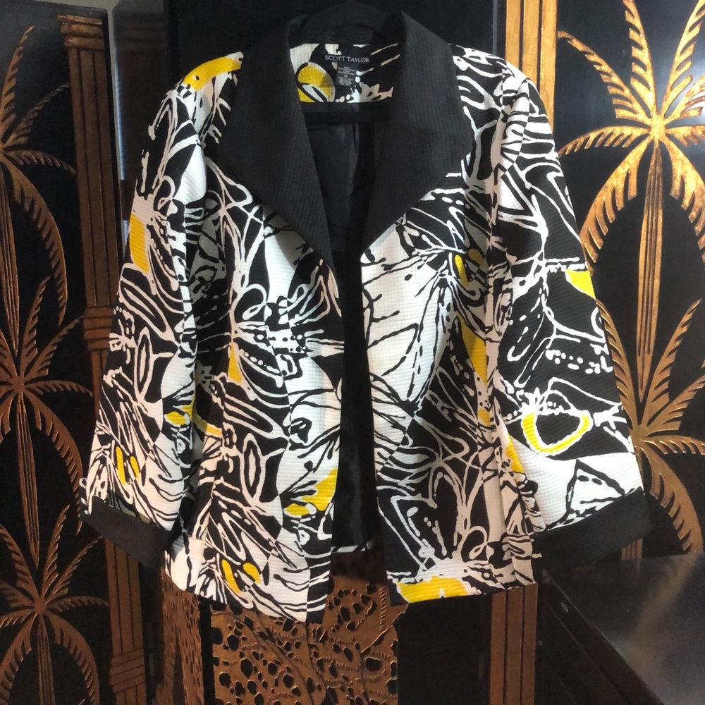 Scott Taylor Flowered Swing Jacket- Size 1X